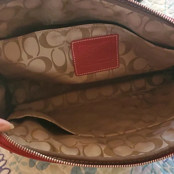 Vintage Coach Red Leather Toiletry Bag - Picture 4 of 4